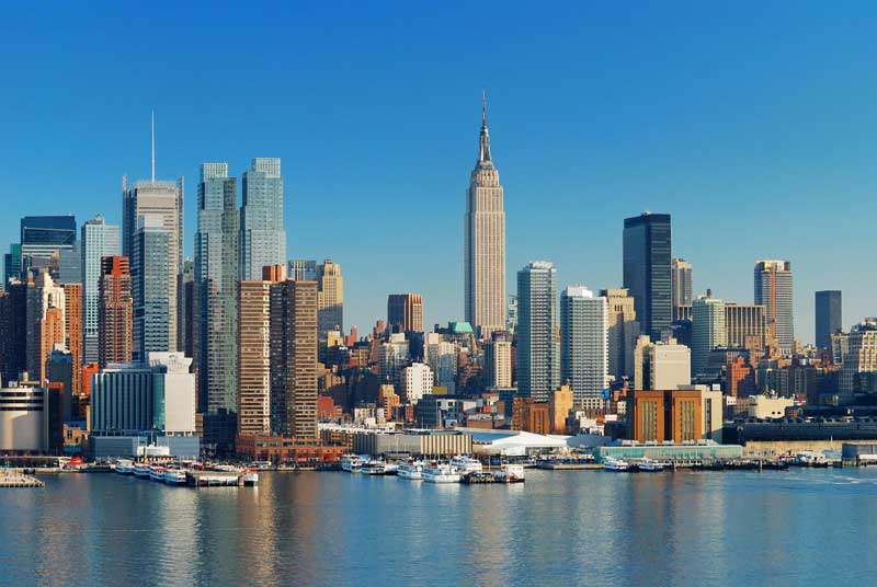 Vista de Nova York, uma das principais cidades dos Estados Unidos.