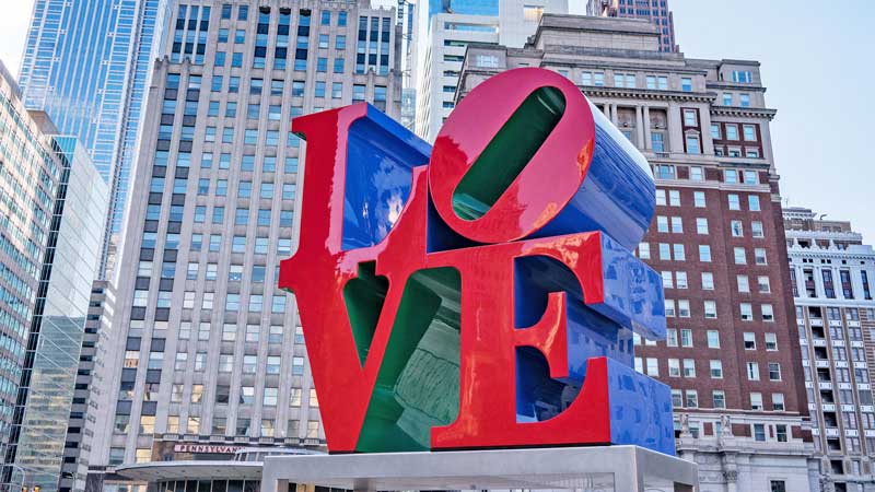 Cidade da Philadelphia, considerada uma das principais cidades dos Estados Unidos