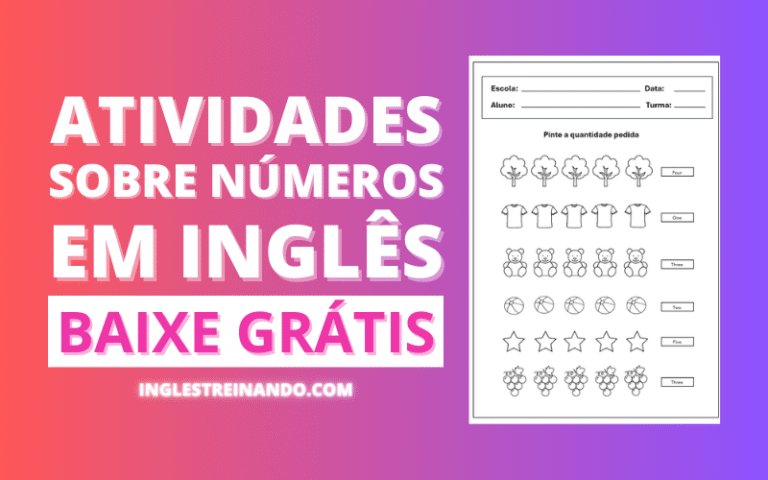 Atividades com números em inglês