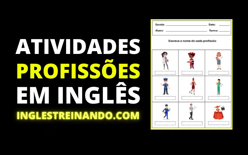 Atividades Sobre Profissões em Inglês para baixar grátis